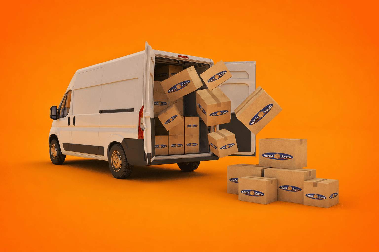 Cajas listas para envío con García Express